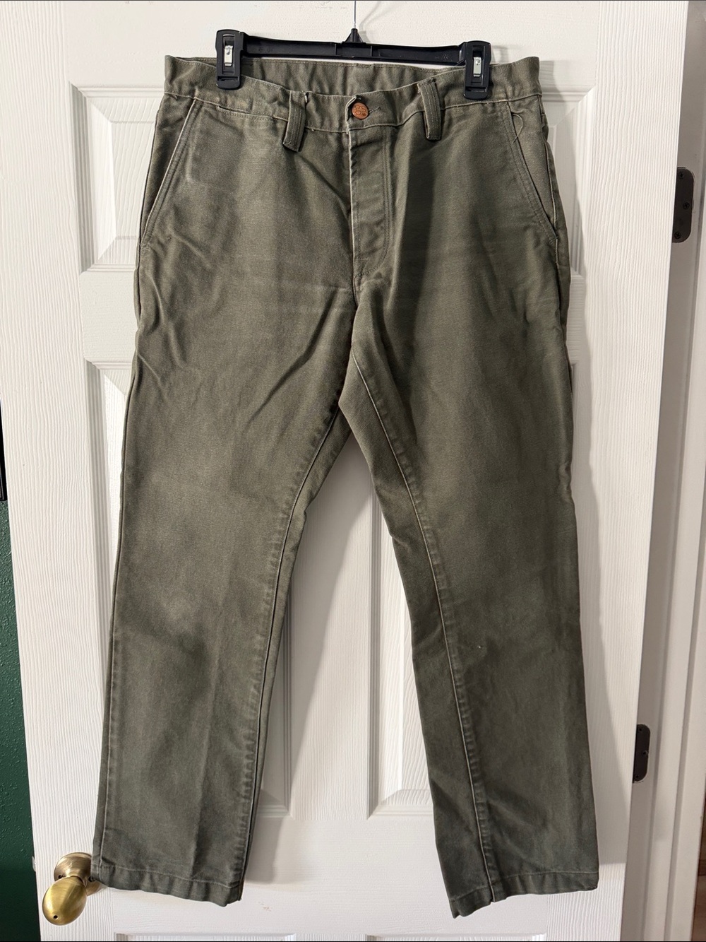 Grown and Sewn Men's Olive Green Chinos - Classic Straight Fit